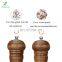 Oak Wood Salt and Pepper Mill Set, Pepper Grinders, Salt Shakers with Adjustable Ceramic Rotor- 8 inches -Pack of 2