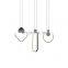 2022 New Style Nordic Minimal Line Three Heads Home Art Decorate Led Small shop decoration chandelier Pendant Lamp