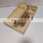 Wholesale Handmade Custom Logo Stock High-grade Red Wine Box 2-bottle Wine Box Wooden Gift Packaging Box