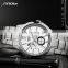 SINOBI Business Men's Watch Top 316L  Calendar Date Week Display Japanese Quartz Movement 1125G Jam Tangan Pria