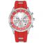 Fancy custom watch women wristwatch fashion 3 eyes chrono diamond lady watch