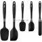 Food Grade Silicone Rubber Spatula Set Kitchen Utensils for Baking,Cooking and Mixing High Heat Resistant Non Stick Dishwasher
