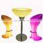 Coffee Shop Hotel Led Bar Furniture Cocktail Tables and Chairs Night Club Plastic Tables Led Ktv Chairs Music Bar Table Sofa Set
