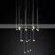 Aquitaine Luxury Brass Raindrops Linear Round Metal Industrial Chandelier For Living Room Hotel  Home Decoration Lighting
