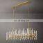 Custom Bonnington Luxury Indoor Linear Industrial Metal Crystal Chandelier Living Room Hotel Ceiling Home Hang Lighting