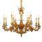 european candle light living room brass pendant light home custom made large chandelier