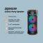 ZQS4239 Hot sale Double 4 inches party speaker with 10w power colorful light and wired microphone