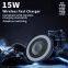 Portable 15W three-in-one magnetic wireless charging pad suitable for mobile phones, watches and earphones