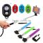 Bluetooth selfie stick with shutter button wireless monopod colorful 2015 new remote cell phone