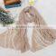 Fashion Charm Women Plain Soft Cotton Linen Islamic Muslim Shawl