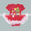 wholesale 2016 boutique Christmas santa hat baby clothes little girl Xmas cloth infant skirt outfit holiday newborn romper sets