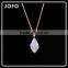 Natural Brazil White Rough Druzy Quartz Stone Pendant Necklace for Girl SMJ0125