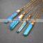 Fashion angel aura quartz point pendant, opal plated blue crystal healing crystal charms pendant