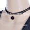 Latest Design Goth Black Lace Ribbon Pearl Gothic Tattoo Choker Necklace Jewelry