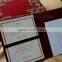 Red and Gold Embroidered Silk Invitation Box WHOLESALE