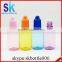 STOCK empty e liquid electronic cigarette plastic yellow 10ml PET dropper bottle with cap