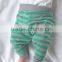 Baby Harem Pants with matching bib or hat - Green and grey stripes - Cotton Jersey Knit