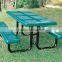 2014 Hot Sale Outdoor Metal Picnic Tables with Benches