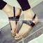 2016 Summer New Arrival Flat Buckle Thong Flip T-strip Flat Sandals