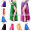 2016 High Quality Sexy Belly Dance Skirt 2 Sides Slits Saint Skirt 13 Colors Available