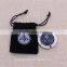 Wholesale round purse hanger/ foldable bag holder with epoxy sticker logo