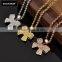 Best Selling Handmade Items Rose Gold Bow Cheap Necklace And Earring Sets