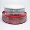 Polyester jacquard ribbon with sliver wire