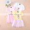 Fashion children summer new frock pretty printed princess tutu baby latest girl dress designs