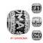 Ready Stock 14 Styles10*11mm Characters Stamped Vintage Tone 316L Stainless Steel European Charm Beads SEB-LG566