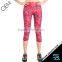 OEM Women Digital Custom Printed Leggings Capri Red Leggings