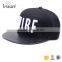 Custom White Embroidery Snapback Cap Leather Brim