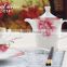 Elegance fine porcelain designer dinner set square red