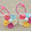 Cute colorful flower hair band fabric pearl beaded hair ring decoration