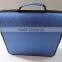 2016 new custom carvas protable file bag with zipper and ring binder