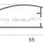 6063 T5 Aluminium profile with PVC wood grain for silding door -GL161