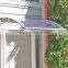New Euro Design PP plastic Polycarbonate sheet window awning brackets with Water drain gutter Aluminum profiles