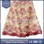 2016 latest design flowers embroidered african cord guipure lace fabric with rhinestones