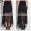 China supplier summer waving hem mesh skirt, woman casual long maxi skirt SYA15174