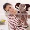 20-80cm kids'lovely gift brown long nose elephant plush toy doll back pillow