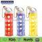 high-grade borosilicate glass water bottle with colorful high quality silicone sleeve