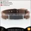 2016 New arrival fashion cool men's silicone bracelet stainless steel bracelet colorful silicone power magnetic bracelets