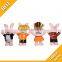 Duracell Customize 4" Plush Bunny Rabbit Toy With 5 Styles 100% organic cotton