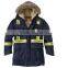 Insulated Long Jacket With Reflective Tape Safety Wear