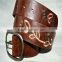PU leather embroidered design witt stud leather belt