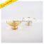 70ml Wholesale Round Drinking Chinese Art Gold Clear Glass Tea Cup Set Crystal Dessert Plate