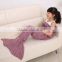 wholesale child&adult knitted blanket mermaid,mermaid tail blanket adult