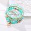 Cool Summer Bohemia Candy Jelly Beads Crystal Charm Multilayer Beaded Elastic Bracelet