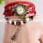 In Stock New Vintage Eiffer Tower mens leather bracelet
