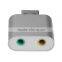 Aluminum alloy sound card adapter, virtual 7.1 channel usb sound adapter, 7.1 channel sound card