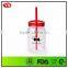 720 ml Plastic single wall wholesale mason jar with straw